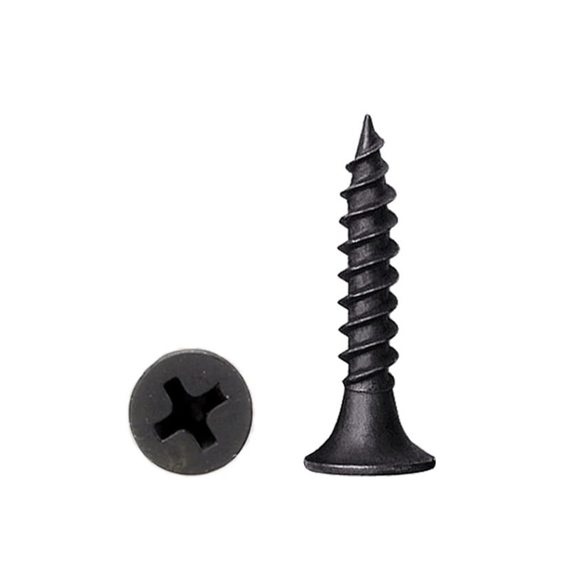 LERNOU 500 pcs Black Self-Tapping Screws, Phillips Flat Head Short Head Screws, Countersunk Head Cabinet Screws, Phillips Wood Screws for Various Woodworking Repairs and DIY Projects #6 x 3/4''(20 mm) - Image 1